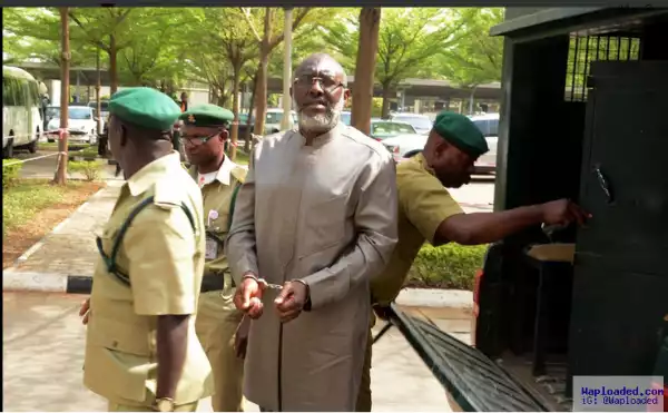 PDP Chieftain, Olisa Metuh Was On Handcuff In Court Today!